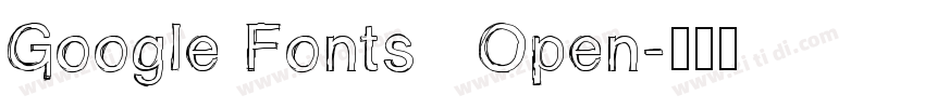Google Fonts   Open字体转换